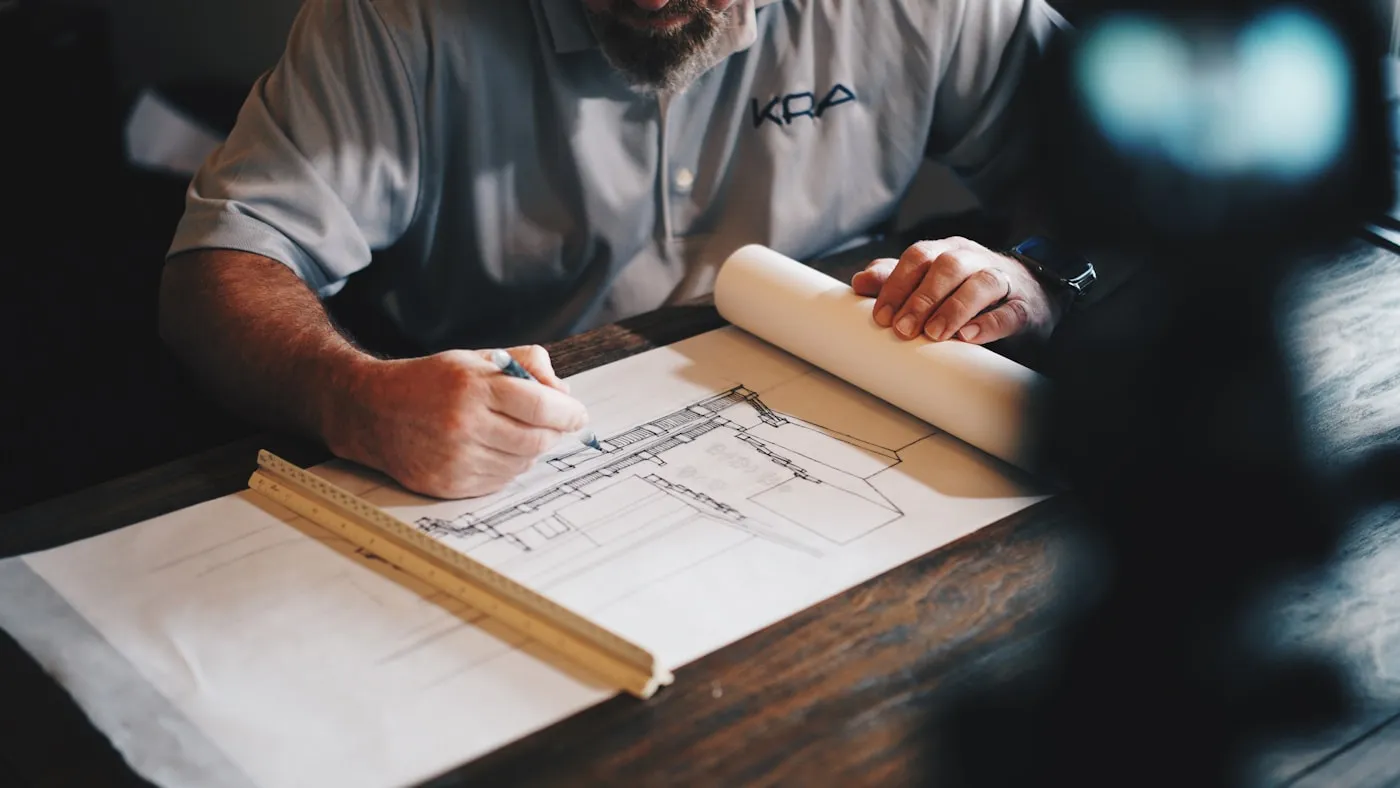 Arquiteto trabalhando focado e sem interrupções